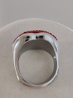 ​David Sigal Stainless Steel Red Pave Crystal Lips Cocktail Statement Ring Sz 8 — photo 5
