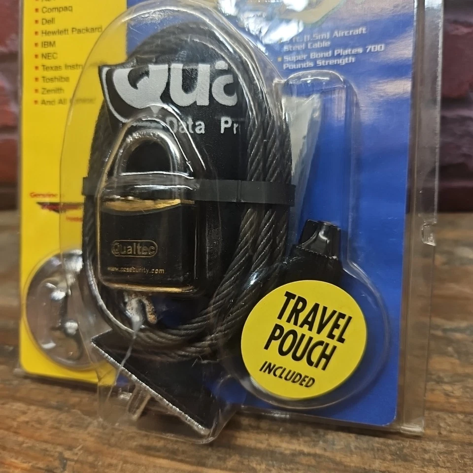 Qualtec Stop Theft Notebook Lock Kit Universal Anti-Theft Kit W/Travel Pouch - Image 4 of 4