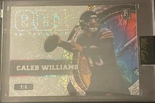 2023 Caleb Williams Wild Card QB1  On The Clock  1/1 #OCE-CE3 White Sparkles