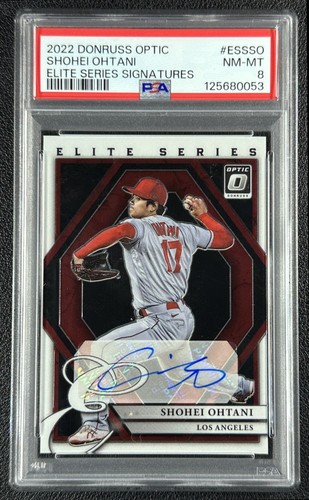 SHOHEI OHTANI PSA 8 2022 PANINI DONRUSS OPTIC ELITE SERIES SIGNATURES AUTO