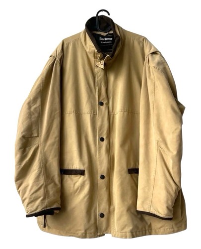 Barbour T7 Trapper Endurance Men's Beige Waterproof Cordura Field Coat Large