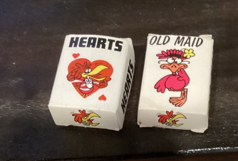 2 Vintage 1970's Kellogg's Coco Puff's Old Maid  Hearts Card Game Cereal Premium