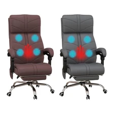 Vinsetto Massage Office Chair with 4 Vibration, Heat, Reclining Desk Chair