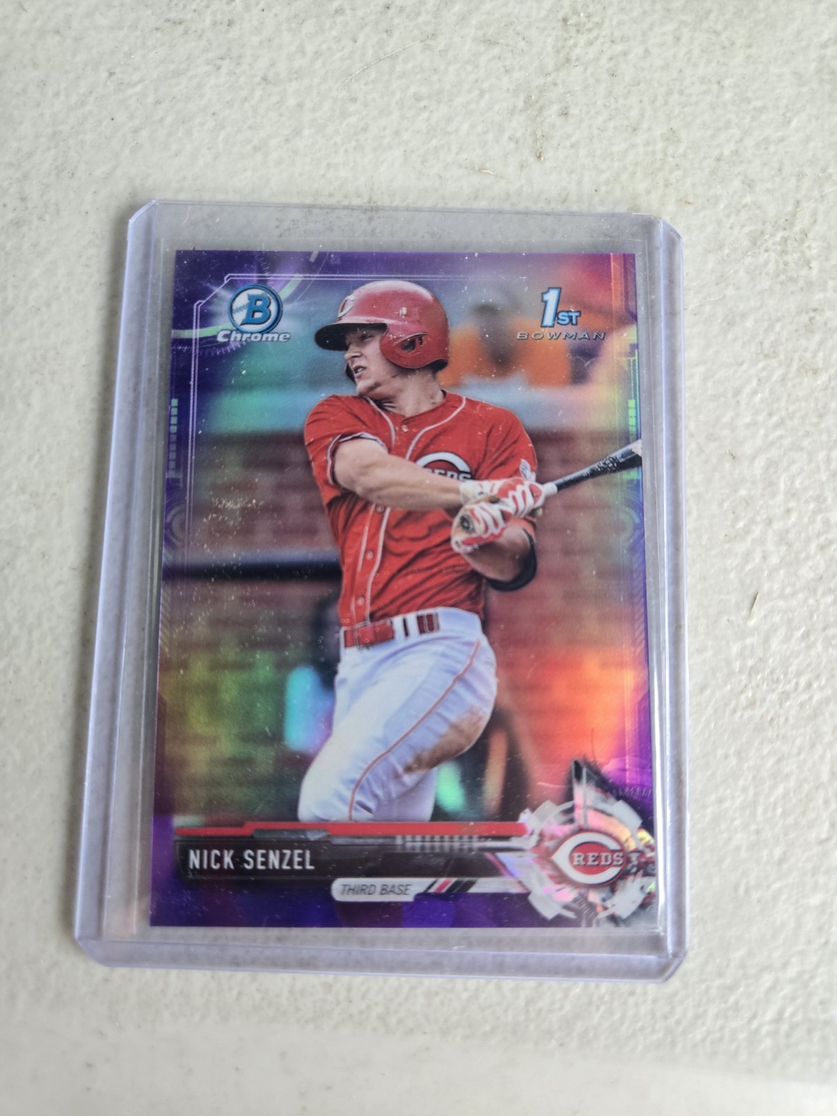 2017 Bowman - Chrome Prospects Nick Senzel #BCP1 Purple Refractor /250 (RC)