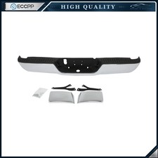 Chrome Steel Rear Bumper Wo Sensor Dual Exhaust For 2009-2018 Dodge Ram 1500