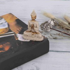 Meditating Seated Buddha Statue Carving Figurine Craft For Home Decoration