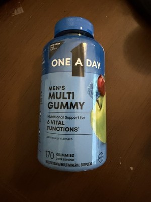 One A Day Men's Multi Gummy Nutritional Support 6 Vital Functions 170ct NEW