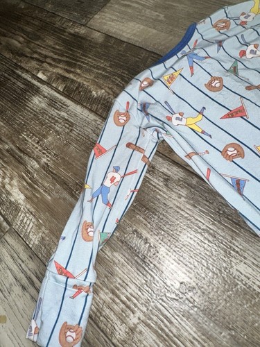 Bamboo Batter Up! Baseball Baby Footie Pajama One Piece Macaron & Me - Picture 16 of 16