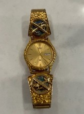 Seiko Quartz Gold Aviation Theme Mens Analog ...