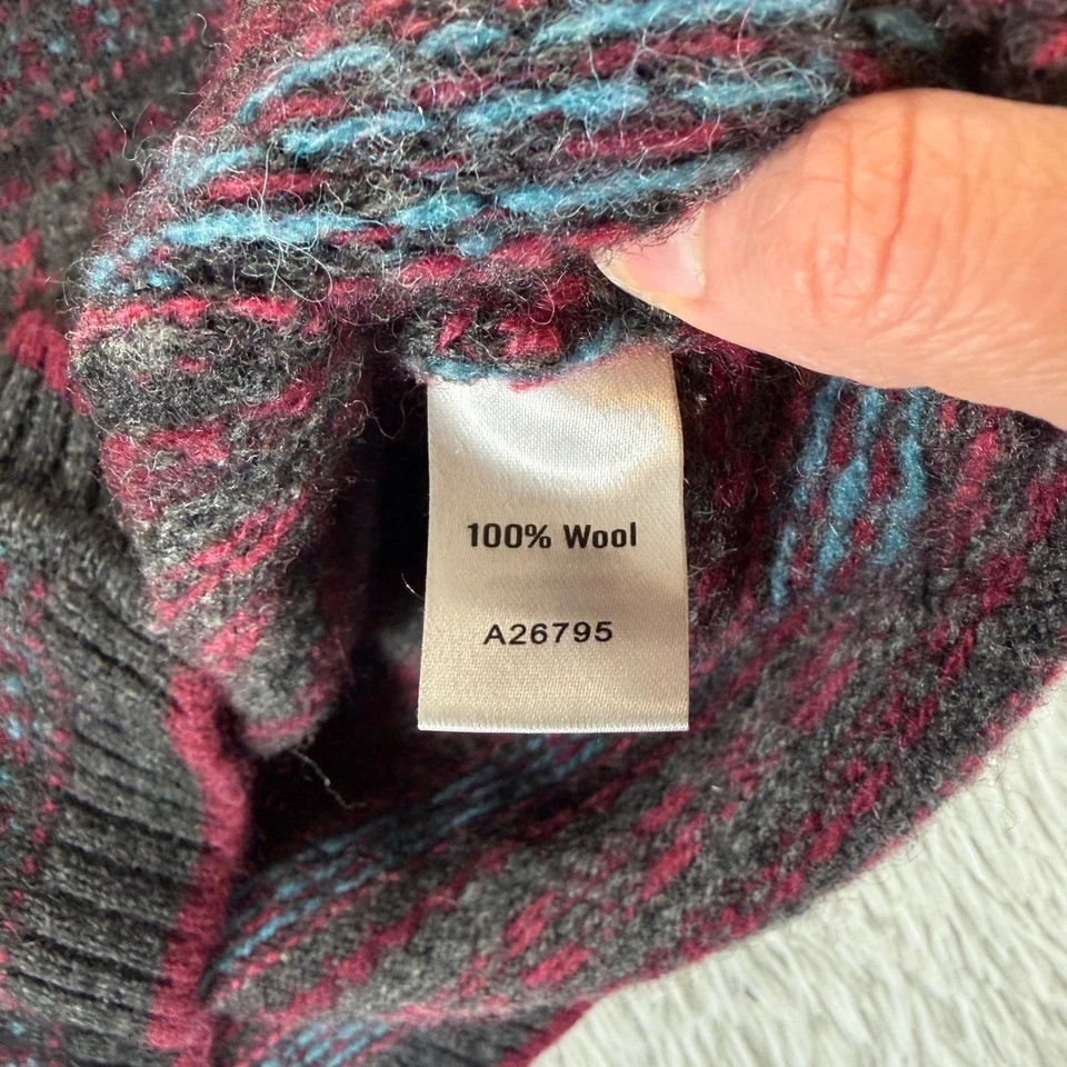 Cárdigan vintage con botones a rayas Appleeed's Petite grande PL 100 % lana Fair Isle Foto 4 de 4