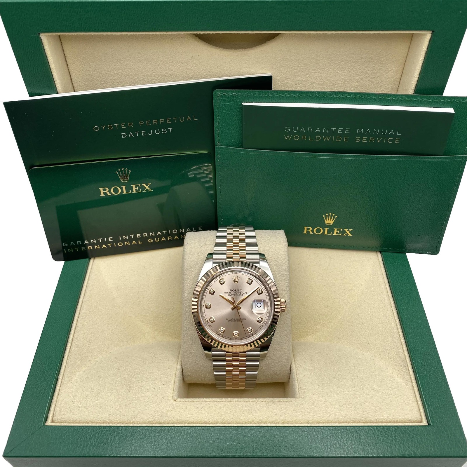 Rolex Datejust 41 126331 18k Everose Gold Steel Sundust Dial Watch B&P 2026