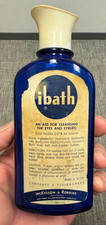 McKesson Robbins ibath Cobalt Blue Bottle New York NY Bridgeport Ct Eye Medicine