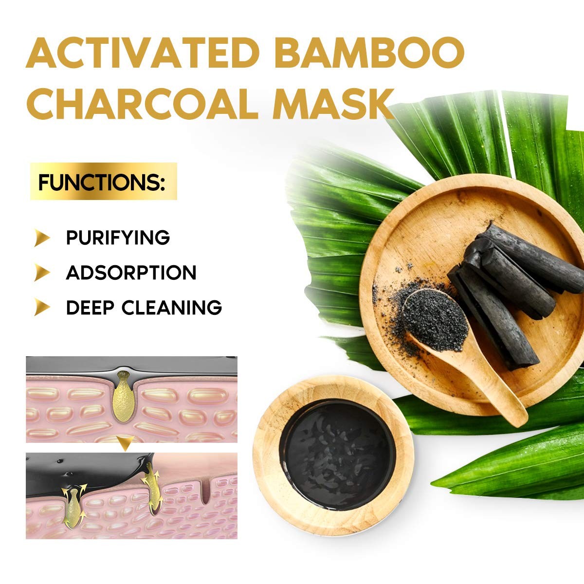 Blackhead Kit, Peel Off with Brush and Pimple Extractors, Deep Cleansing for ...