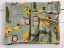 PARENT'S CHOICE Baby Blanket Lovey Green Jungle Animals Lion Giraffe Hippo Tiger