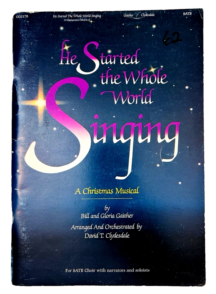 Cancionero de partituras He Started The Whole World Singing A Christmas Musical 1982 Foto 4 de 4