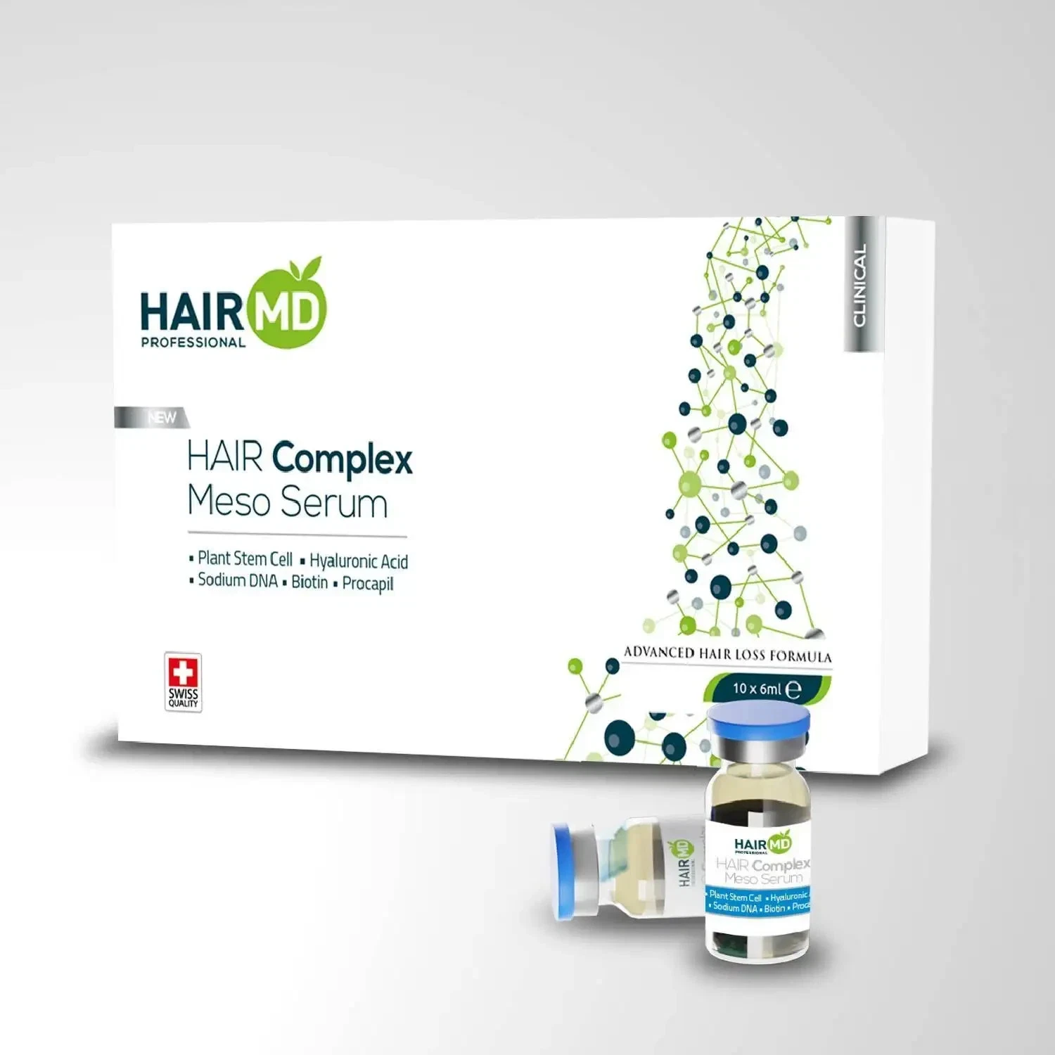 HairMD Clinical Hair Complex Meso Serum, 10Pcs 6ml Vials Scalp for Hair Regwroth
Opens in a new wind