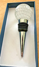 Badash Golf Ball shaped Crystal  Wine Bottle Stopper in box
