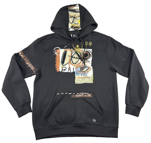 Bleecker & Mercer Hoodie Mens XL Graphic Pullover Streetwear Art Cotton Blend