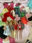 Vintage Mattel Barbie & Midge Dolls Swirl Ponytail, Bubblecut And Clothes Lot