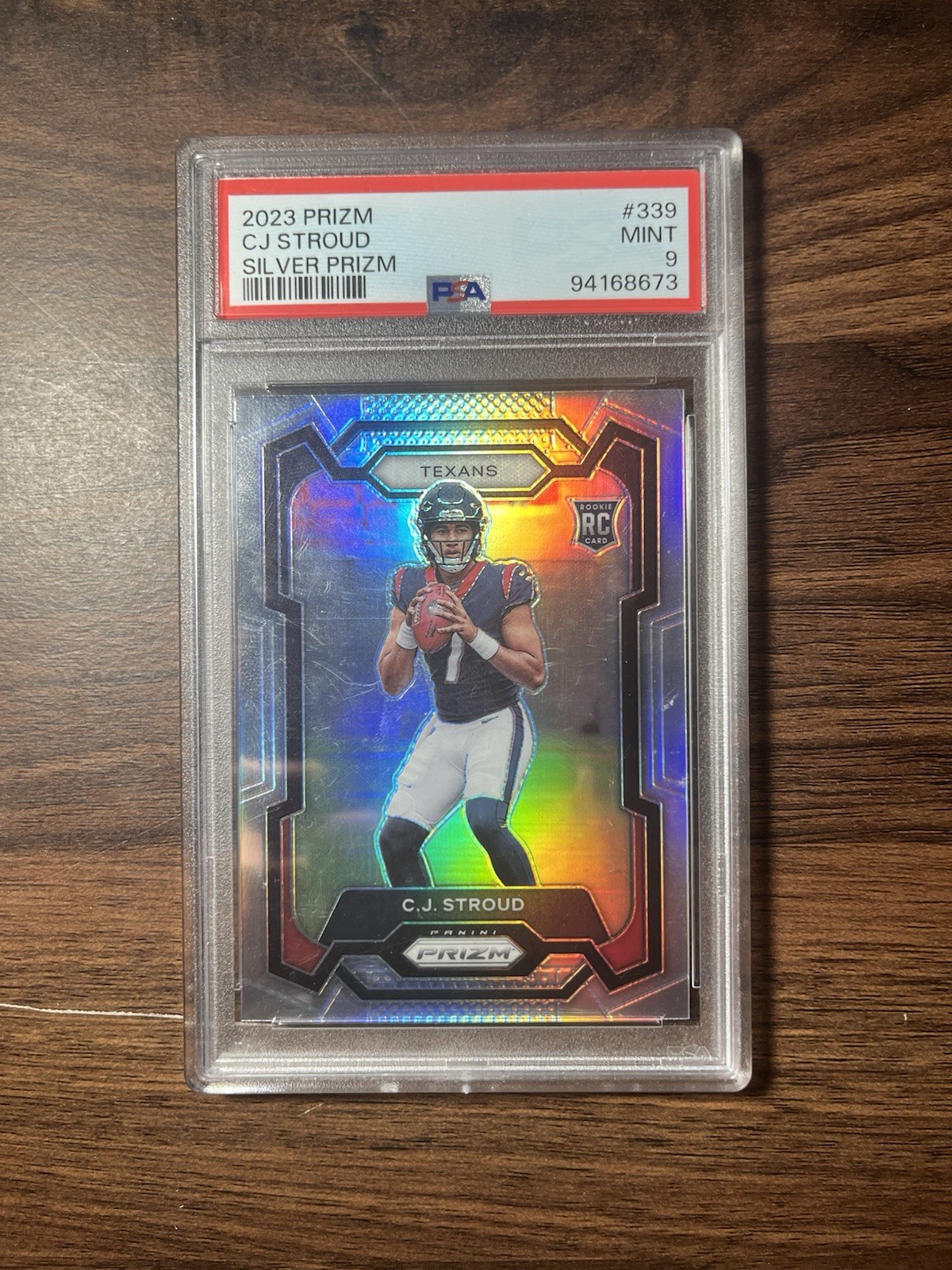 Panini 2023 Prizm Rookies C.J. Stroud Texans #339 Silver Prizm RC PSA 9