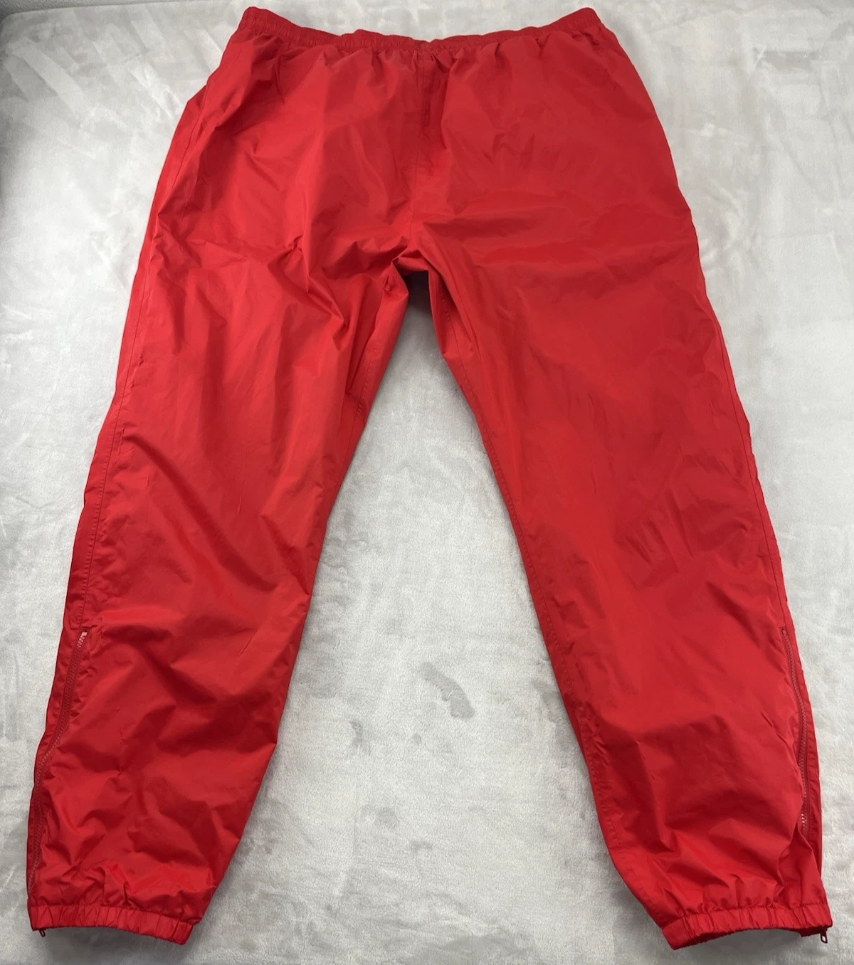 LL Bean Stowaway Rain Pants Men 2XL Red GORETEX Lining Ankle Zip Nylon Outdoors