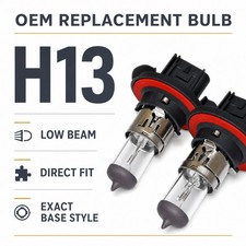 Oem Clear 1 Pair 12v 6055w H13 Xenon Hid High Low Beam Light Bulbs 4300k 2pcs Oem Clear 1 Pair 12v 6055w H13 Xenon Hid High Low Beam Light Bulbs 4300k 2pcs