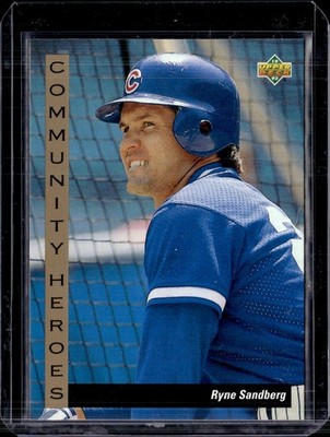 1993 Upper Deck #38 Ryne Sandberg Community Heroes Cubs (HOF) NR-MINT