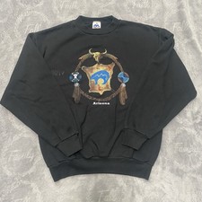 Vintage Arizona Made in USA Sweatshirt Large Black 80s 90s Dream Catcher
