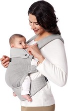 Momcozy Breathable Mesh Baby Carrier, Ergonomic Infant Carrier for 7-44lbs Grey