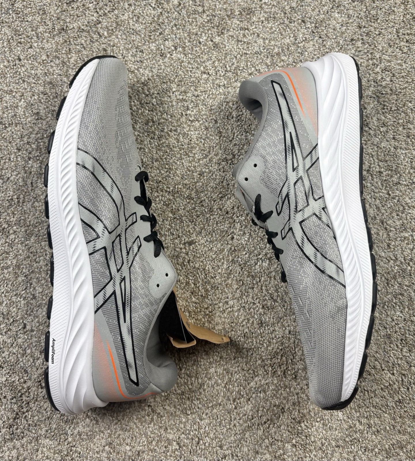 ASICS Gel Excite 9 Oyster Grey Black Men’s Size 13 Extra Wide 1011B337 Shoes NWT