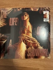 TAYLOR SWIFT The Life of a Showgirl PINK Shimmer VINYL Ltd Ed LP Record +Poster