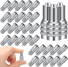 32 Pcs Double Seal Valve Stem Cap Inflate Tire Valve Caps Flow through Tires Air