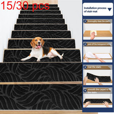 Non-Slip Stair Treads for Wooden 15/30x Steps Stair Treads Carpet Indoor, 8 30in