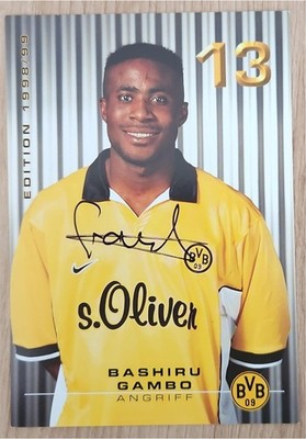   Bashiru Gambo - Borussia Dortmund - Autograph Card 1998/1999  