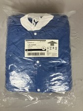 Disposable Lab Jackets, X Large- 10 Pack, Knit Collar and cuffs , Pockets, NIB