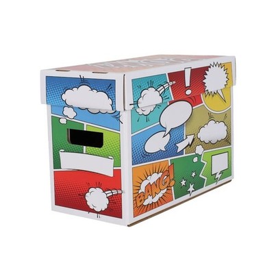 (4x) BCW Art Pow Short Comic Book Storage Box- Corrugated Cardboard Storage Box