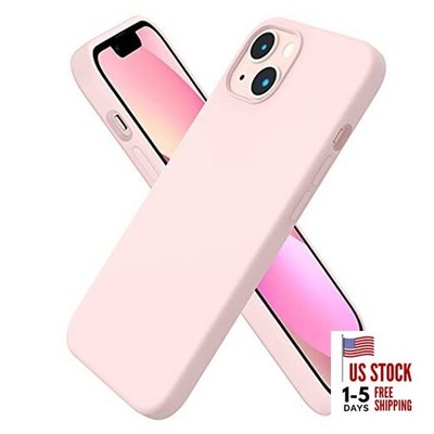  Compatible with iPhone 13 Case 6.1, Slim Liquid Silicone 3 Layers Chalk Pink