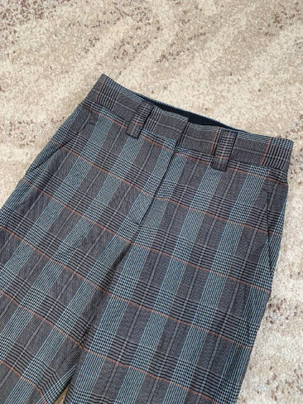 Calças quadriculadas femininas Acne Studios - Imagem 2 de 4