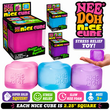 NeeDoh Nice Cube Stress Ball Fidget Toy Anxiety Relief Sensory Squeeze Toy US