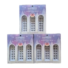 3x KISS imPRESS No Glue Falsies Self Adhesive Eyelashes 1 Natural & 2 Wispy Lash