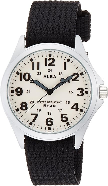SEIKO ALBA AQPK401 Men's Sports Quartz Watch All-Lumi Dial Nylon Strap NEW Japan