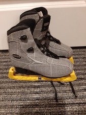 Roces Womens Brits Ice Skates Size 6 Classic Grey Plaid Winter Figure Girl