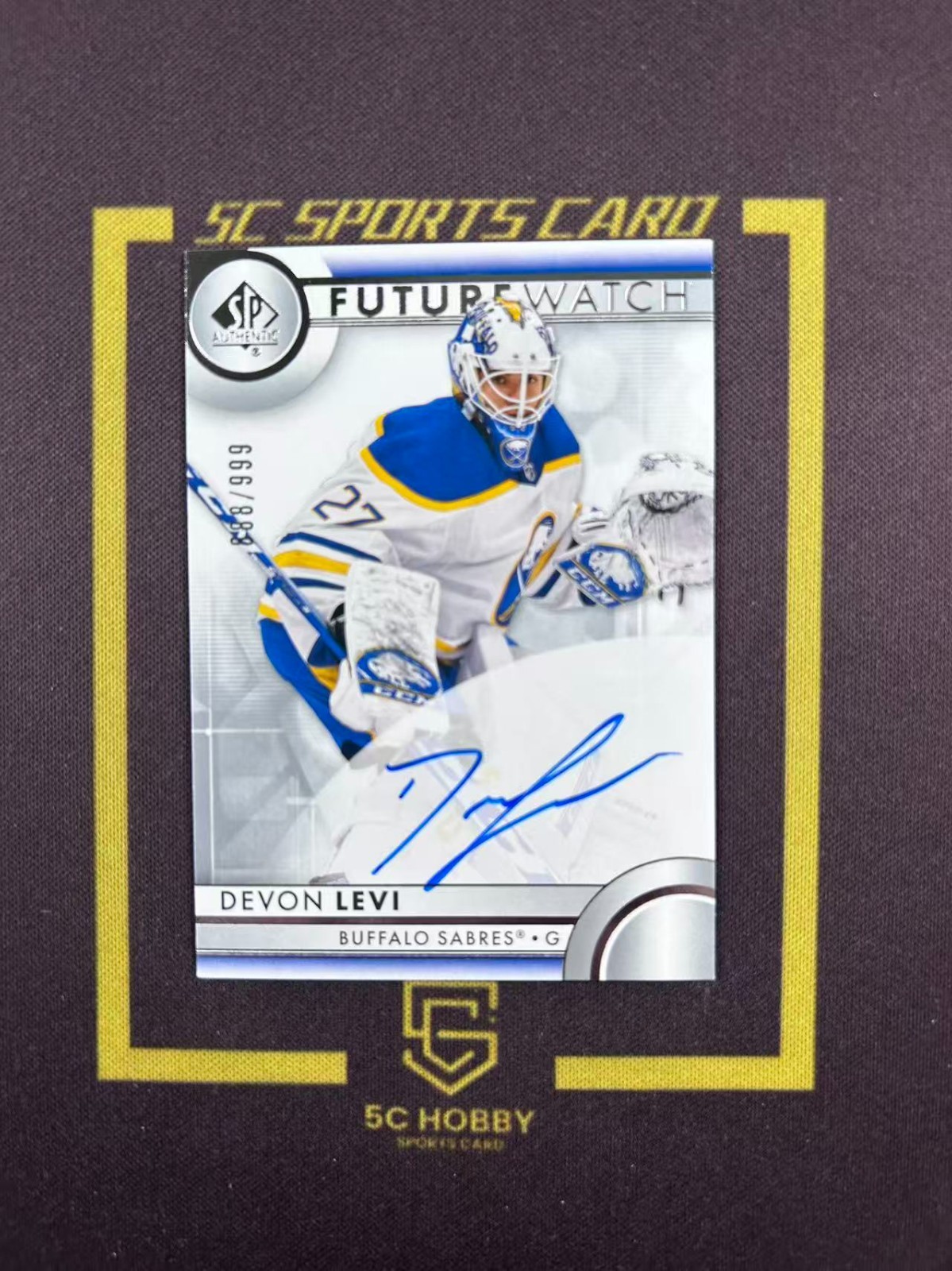 2023-24 SP Authentic Future Watch Auto 888/999 Devon Levi FCFZ