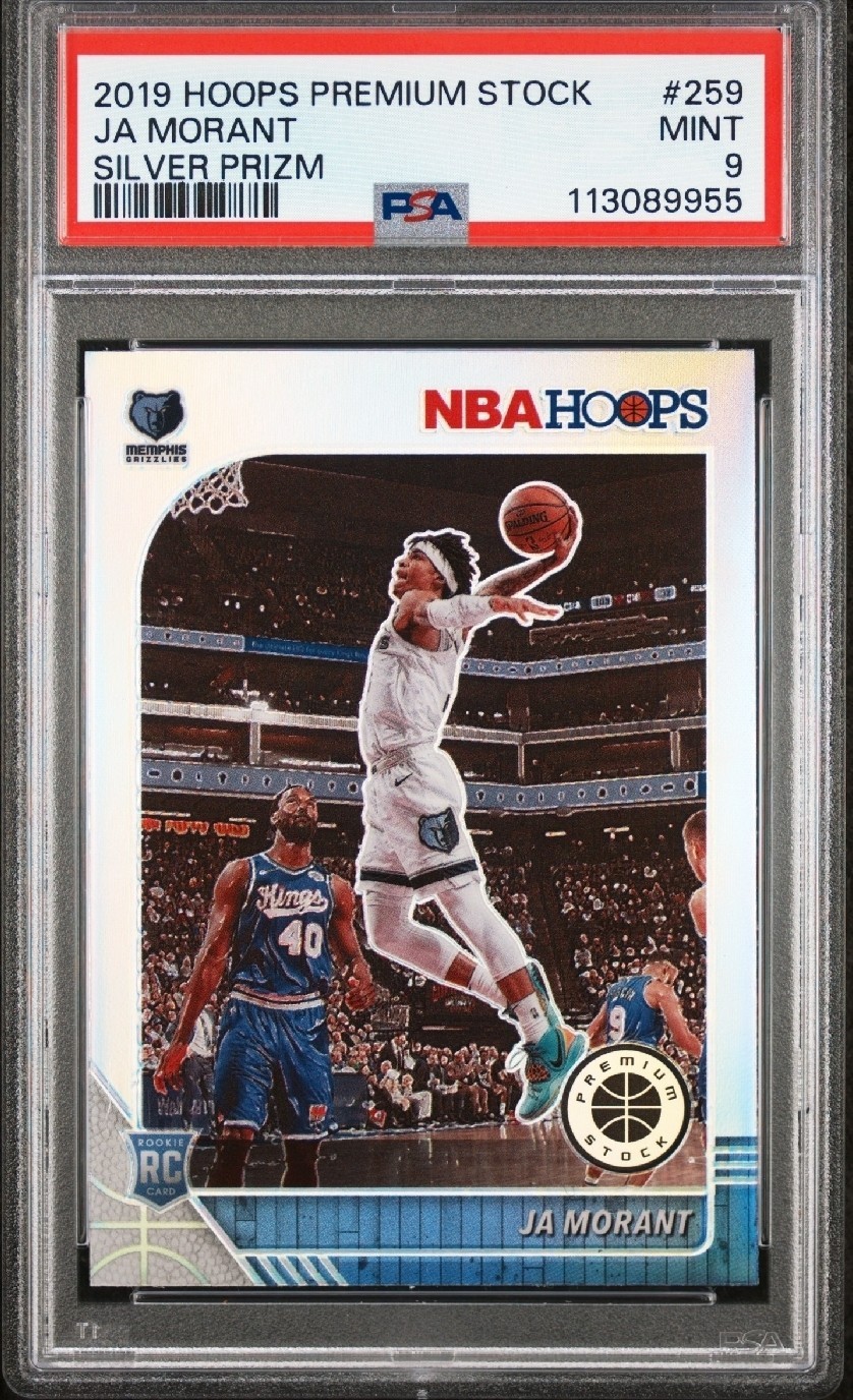 2019 Hoops Premium Stock #259 Ja Morant RC Silver Prizm PSA 9