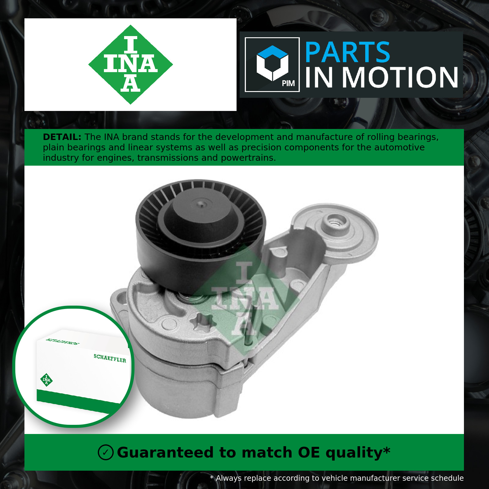 Aux Belt Tensioner fits VOLVO XC90 Mk1 2.4D 02 to 14 Drive V-Ribbed INA 30637070