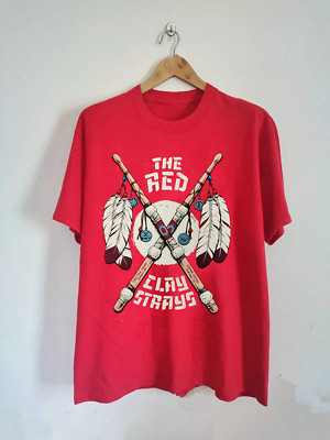 The Red Clay Strays Tour 2025 Red Cotton Tee Shirt Full Size S-5XL
