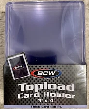 BCW 3X4 Thick Card 138pt Toploaders 1 Pack of 10 top loaders