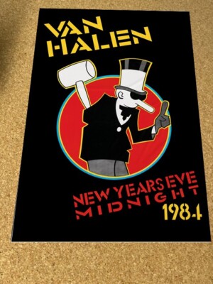 Van Halen 1984 New Year's Eve Cardstock Concert Poster  12'' x 18''
