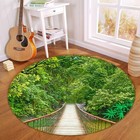 3D Green Wood Suspension Bridge ZHUA2771 Game Non Slip Rug Mat Photo Carpet Amy