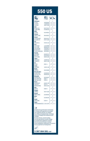 Bosch 3 397 004 591 Wischerblatt FüR ,Alfa Romeo,Audi,Bmw,Cadillac,Chevrolet-image
